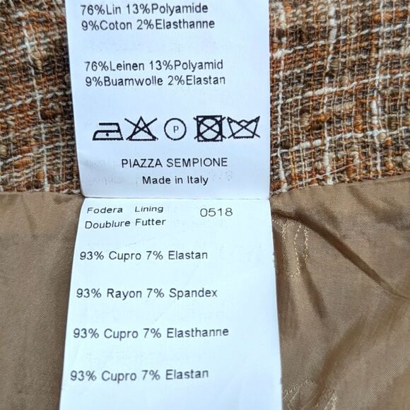 Piazza Sempione 4 Linen Italy Skirt Quiet Luxury Minimalist Preppy Coastal - Picture 9 of 9